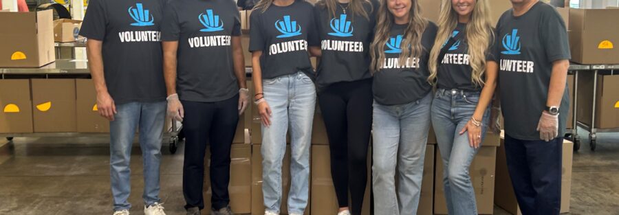 northeastern insurance volunteers at regional food bank