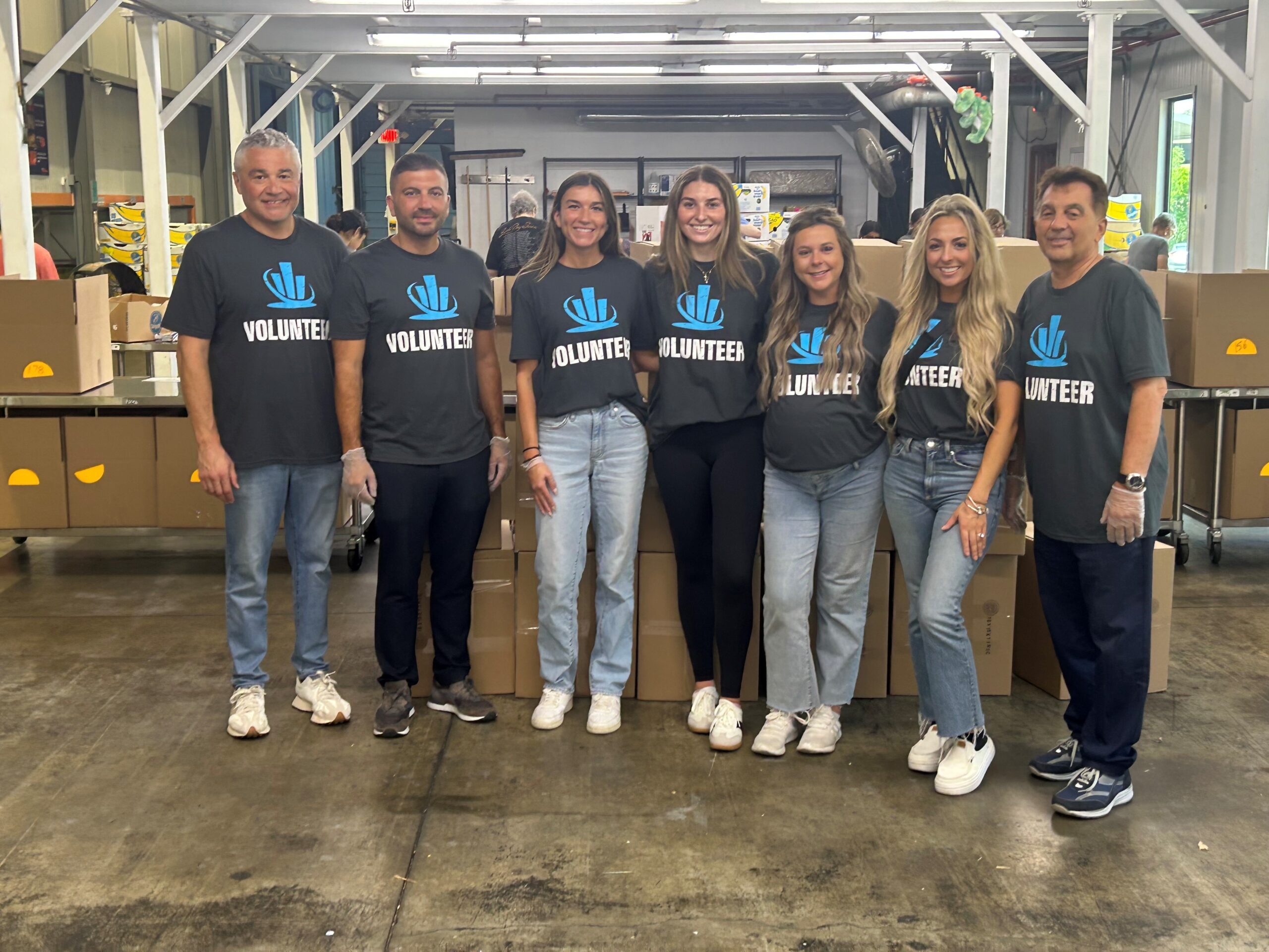 northeastern insurance volunteers at regional food bank