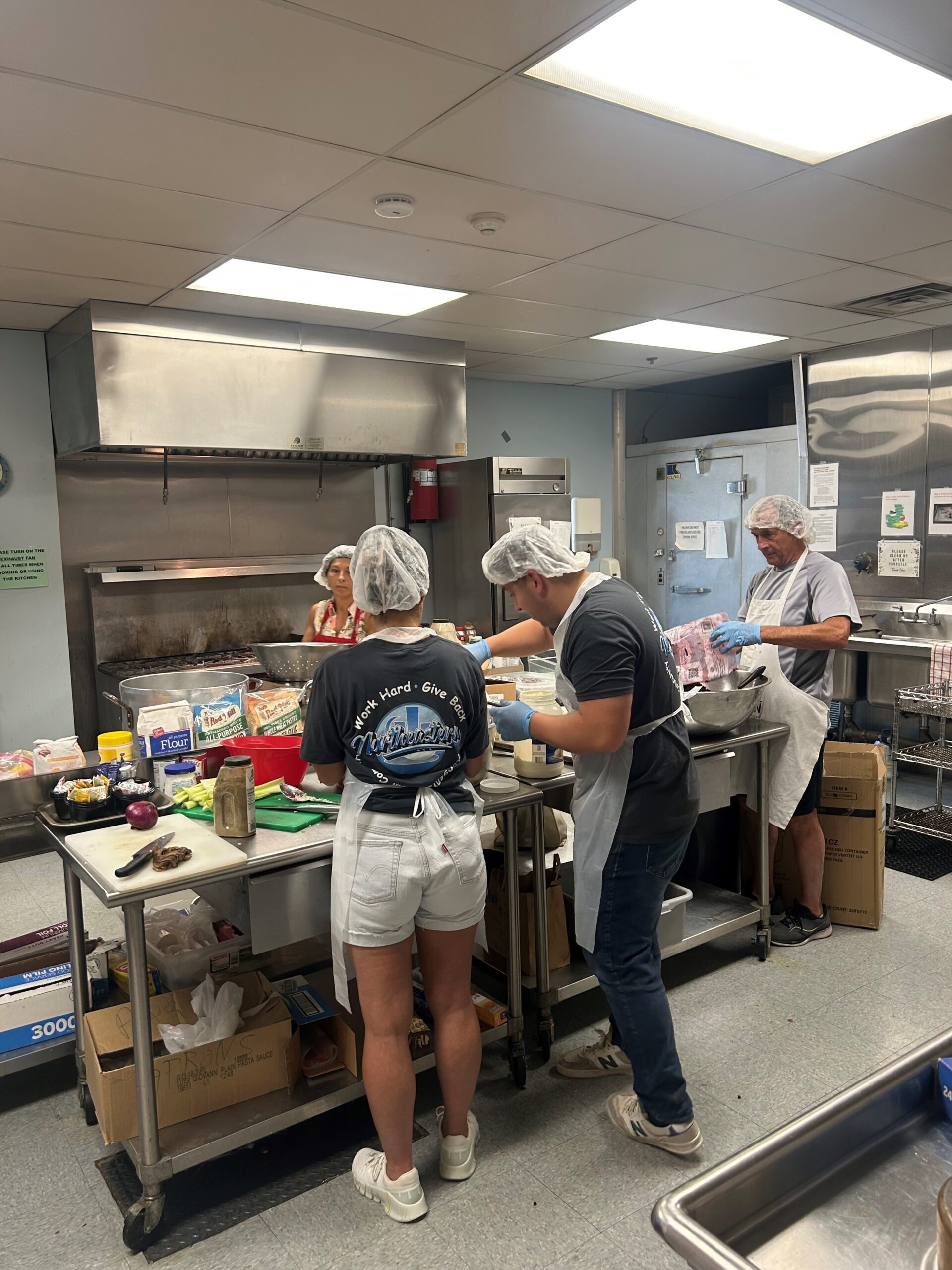 northeastern insurance prepping free meals for salvation army