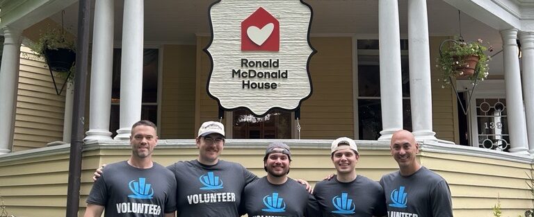 northeastern insurance volunteers at ronald mcdonald house love is served program